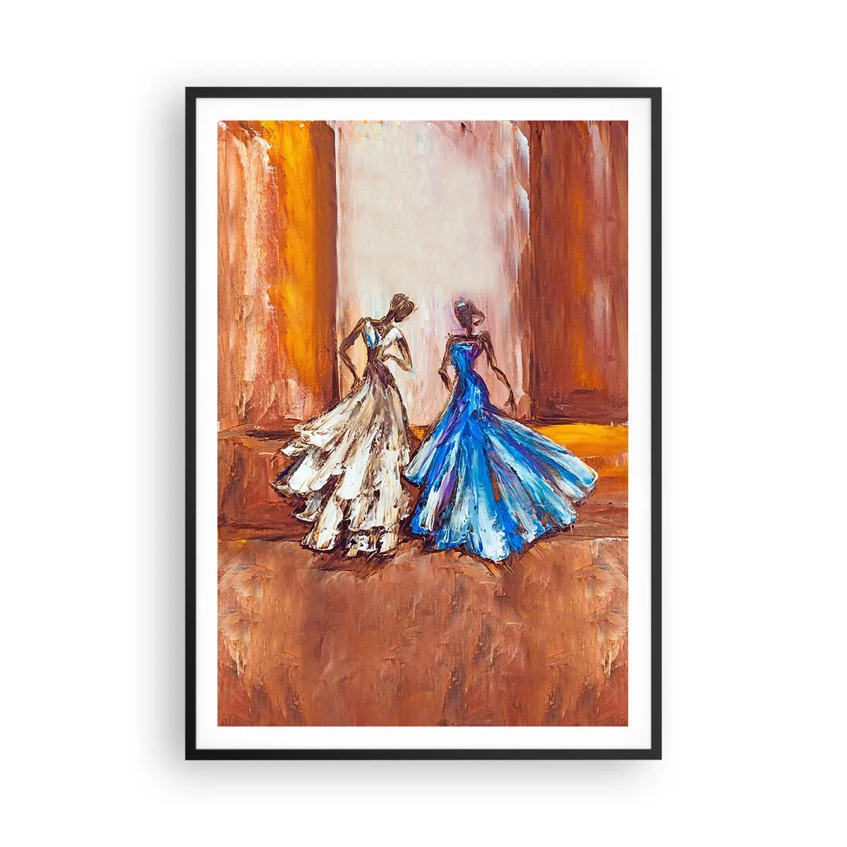 Poster în ramă neagră - Duetul fermecător - 70x100 cm