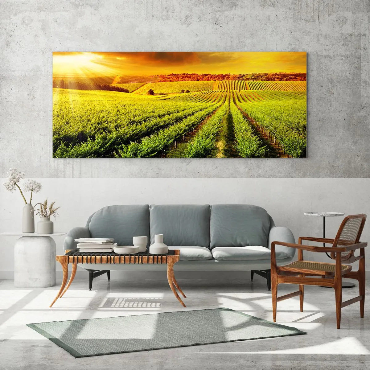 Tablou pe sticlă - Sub soarele australian - 90x30 cm