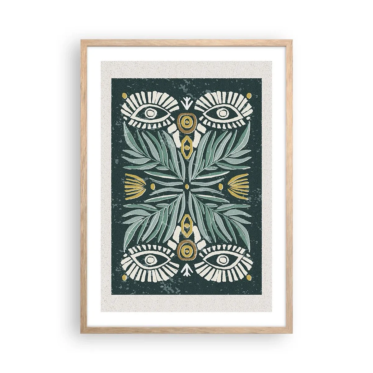 Poster în ramă de stejar deschis - Ca un decupaj folcloric - 50x70 cm