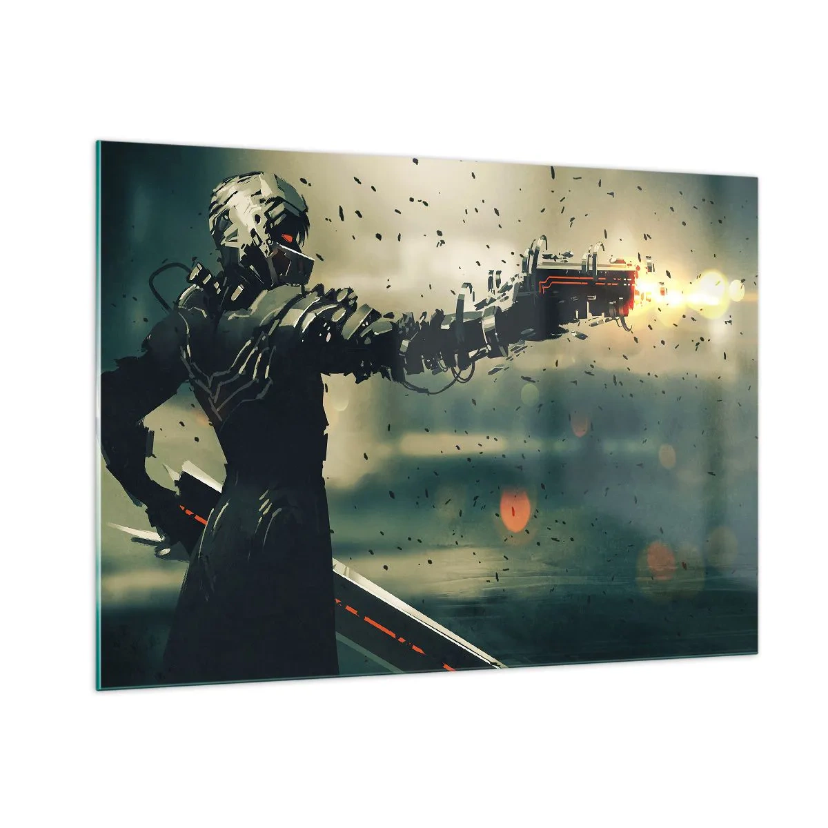 Tablou pe sticlă - Armă letală - propriul tău Terminator - 100x70 cm