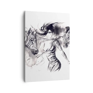 Tablou pe pânză - Dansând cu zebrele - 50x70 cm