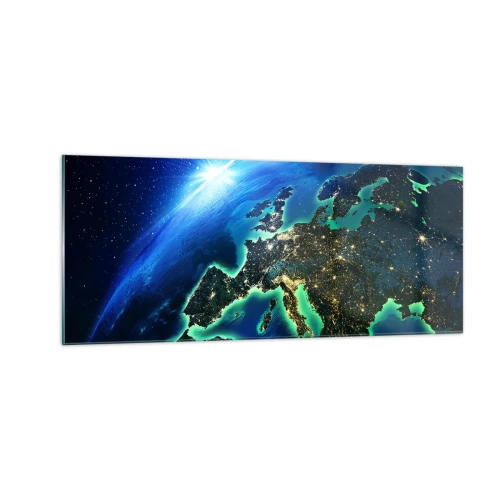 Tablou pe sticlă - O Europă scânteietoare - 100x40 cm