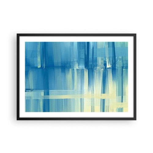 Poster în ramă neagră - Compoziție în turcoaz - 70x50 cm