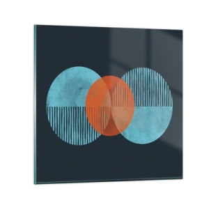 Tablou pe sticlă - Compoziție simetrică - 30x30 cm