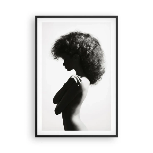 Poster în ramă neagră - Ca o floare pe o tulpină subțire - 61x91 cm