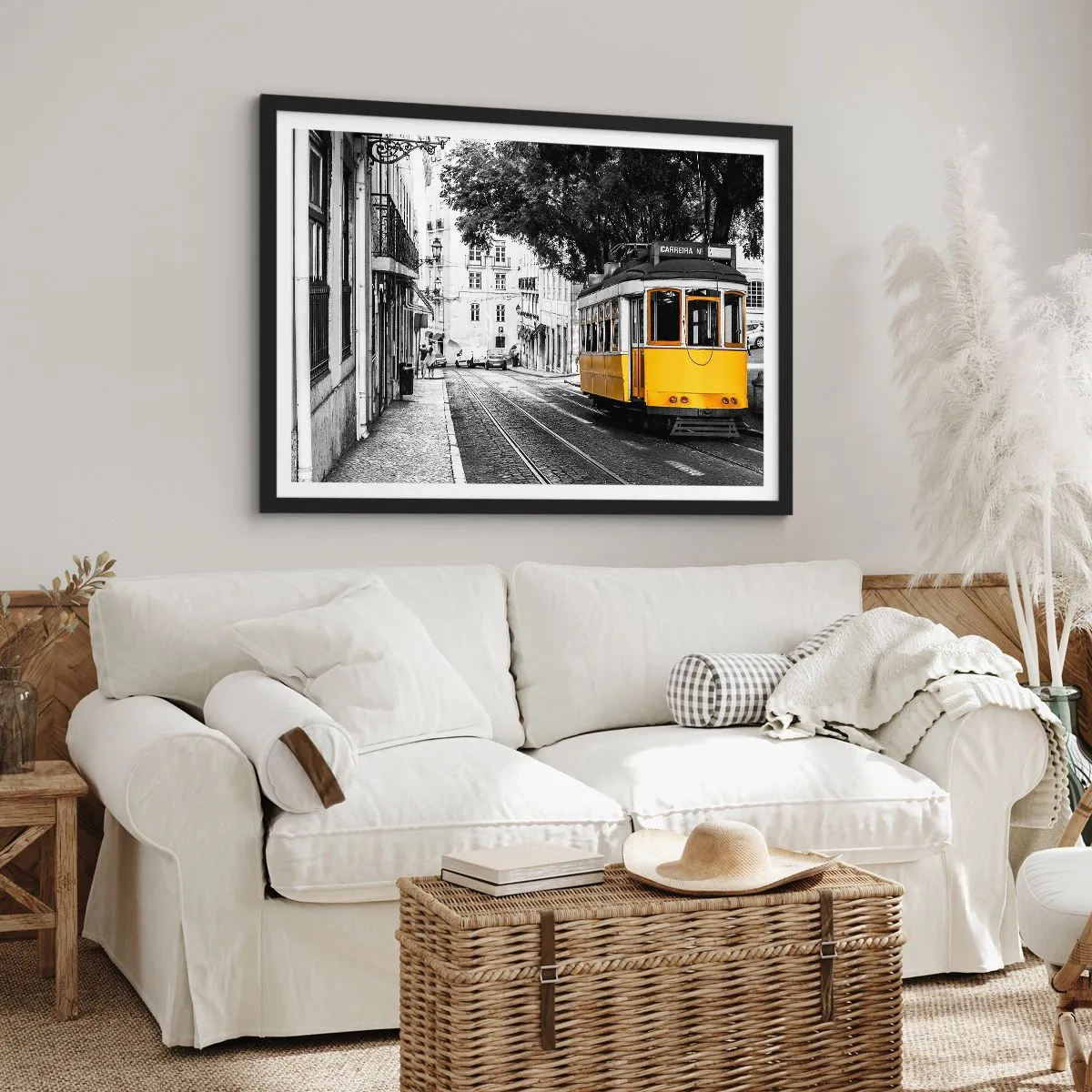 Poster în ramă neagră - Sună fado în fundal - 70x50 cm