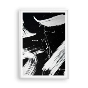 Poster în ramă albă - Abisul întunericului - 70x100 cm