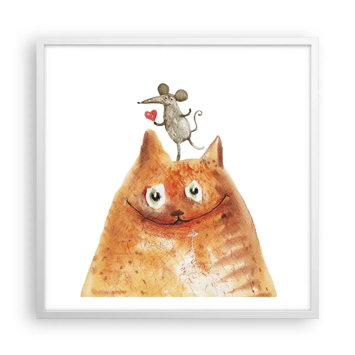 Poster în ramă albă - Paradoxurile iubirii - 60x60 cm