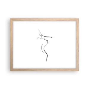 Poster în ramă de stejar deschis - E insesizabilă ca un val - 40x30 cm