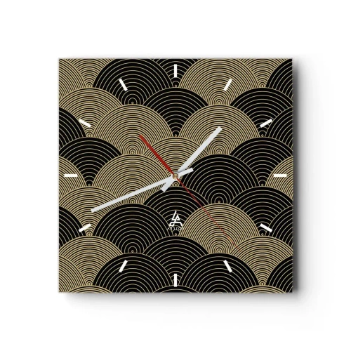 Ceas de perete - Ceas pe sticlă - Unitate în multiplicitate - 40x40 cm