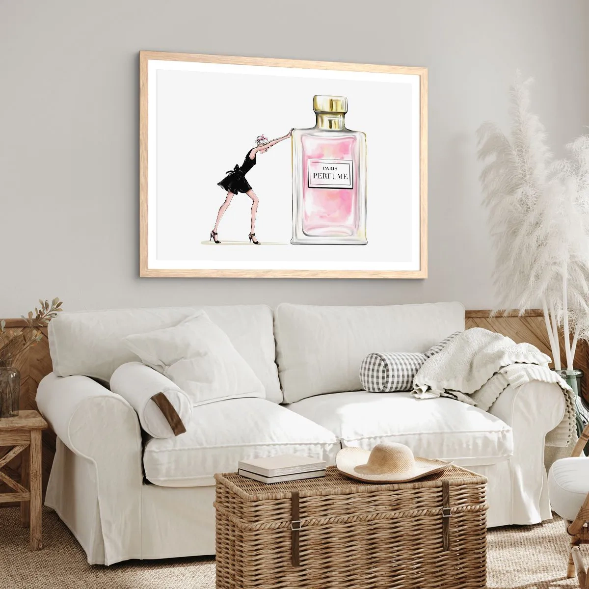 Poster în ramă de stejar deschis - Esența feminității - 91x61 cm