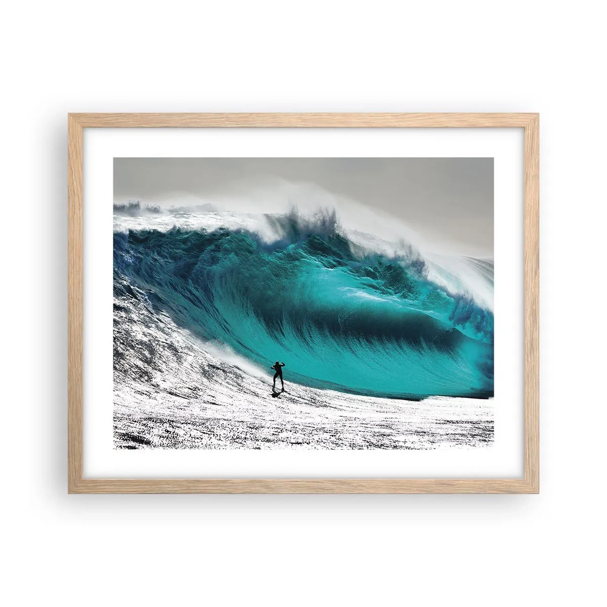 Poster în ramă de stejar deschis - Provocare acceptată - 50x40 cm