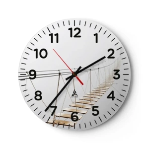 Ceas de perete - Ceas pe sticlă - Unde te va duce? - 40x40 cm