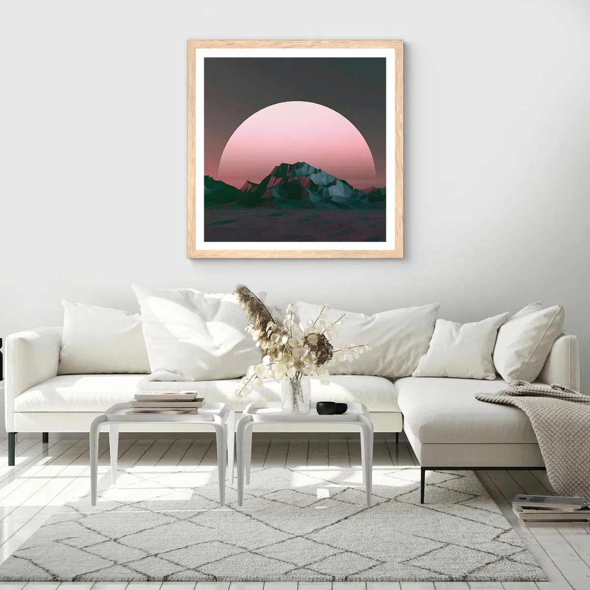 Poster în ramă de stejar deschis - Într-o galaxie învecinată - 30x30 cm