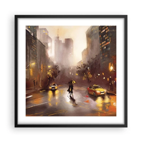 Poster în ramă neagră - În luminile New York-ului - 50x50 cm