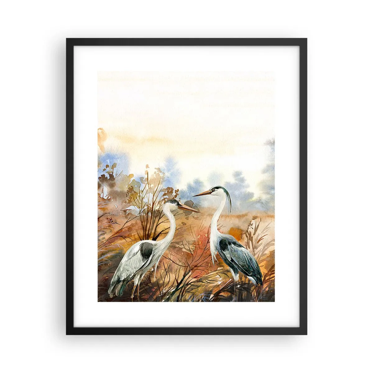 Poster în ramă neagră - Încotro în toamnă? - 40x50 cm