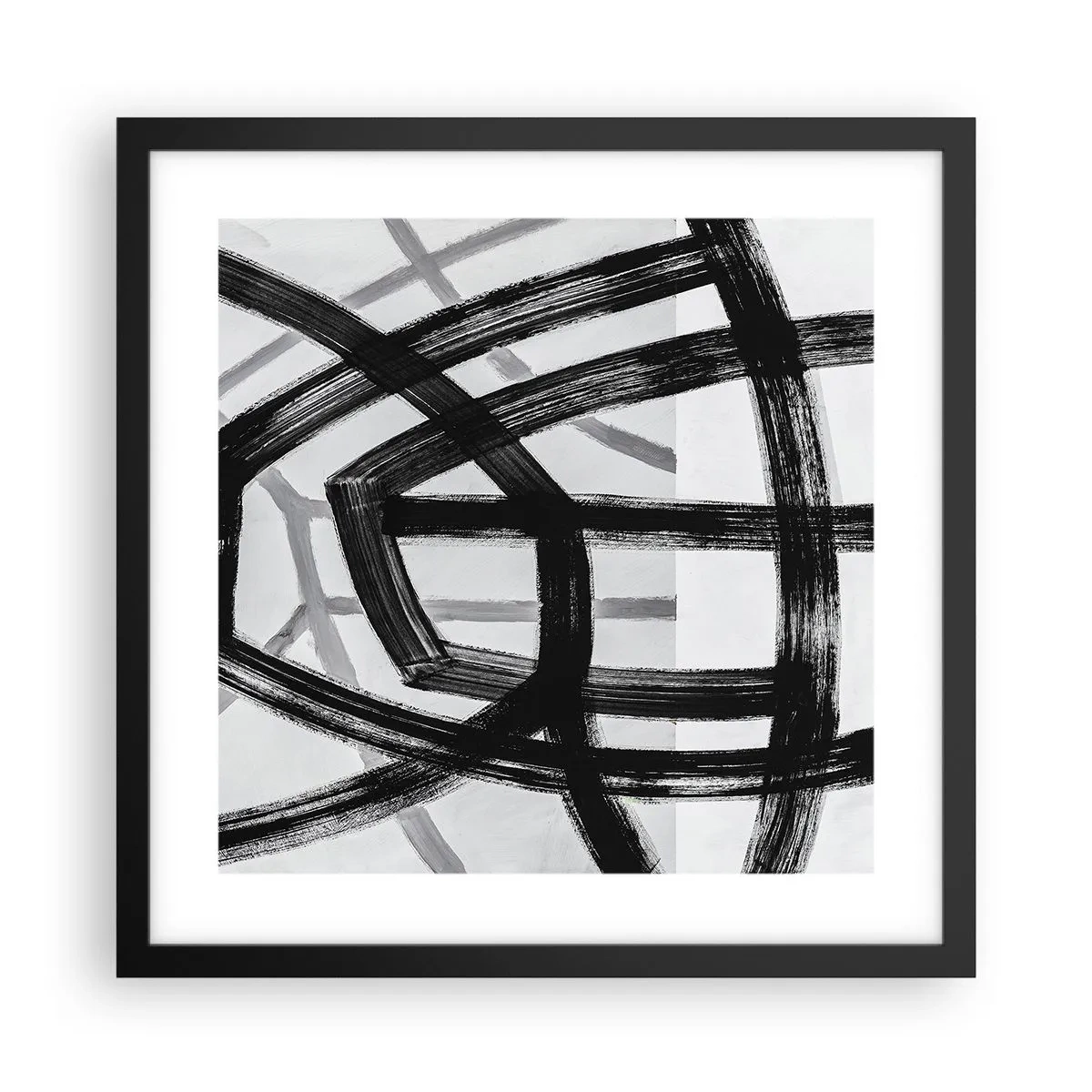 Poster în ramă neagră - Construind adâncimea - 40x40 cm