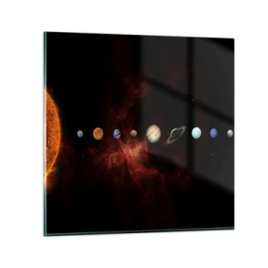 Tablou pe sticlă - Cartierul nostru - 30x30 cm