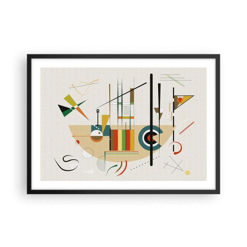 Poster în ramă neagră - Și lumea râde - 70x50 cm