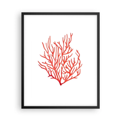 Poster în ramă neagră - Coral filigranat - 40x50 cm