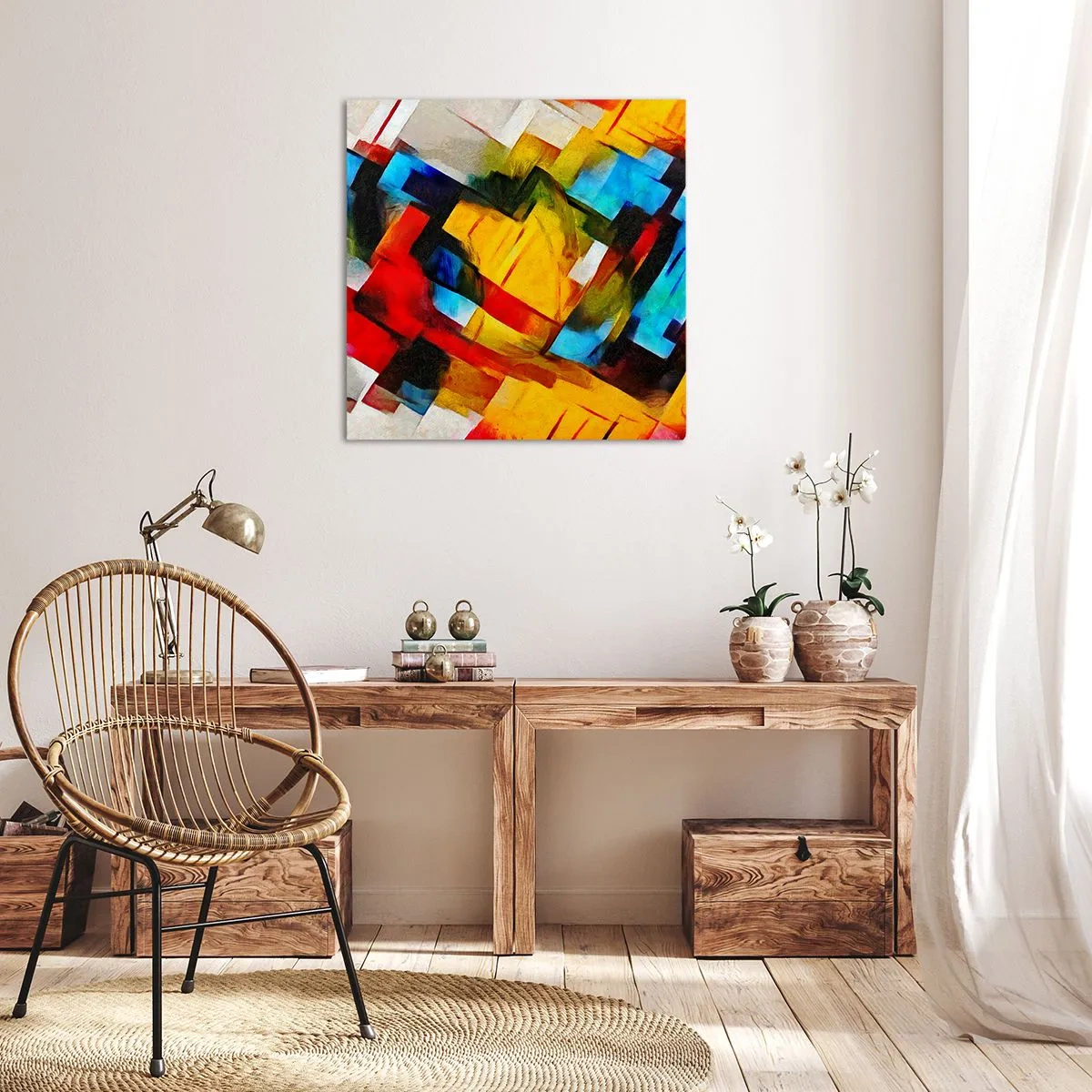 Tablou pe pânză - Sandviș multicolor - 30x30 cm