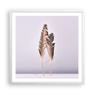 Poster în ramă albă - Împotriva neantului - 60x60 cm