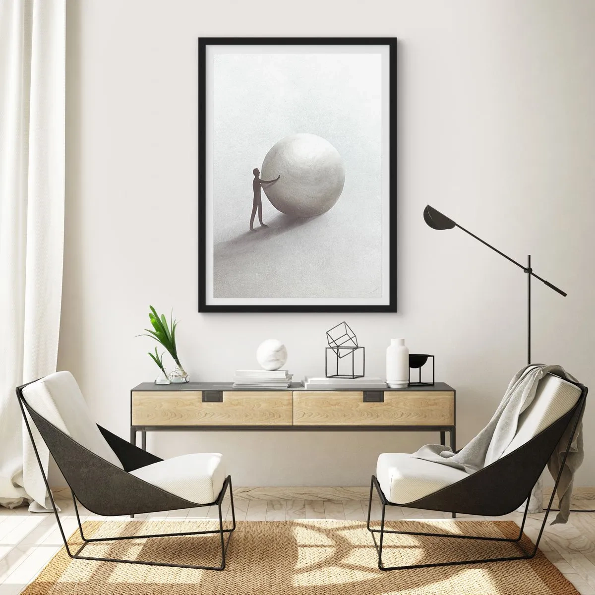 Poster în ramă neagră - Jocul vieții - 40x50 cm