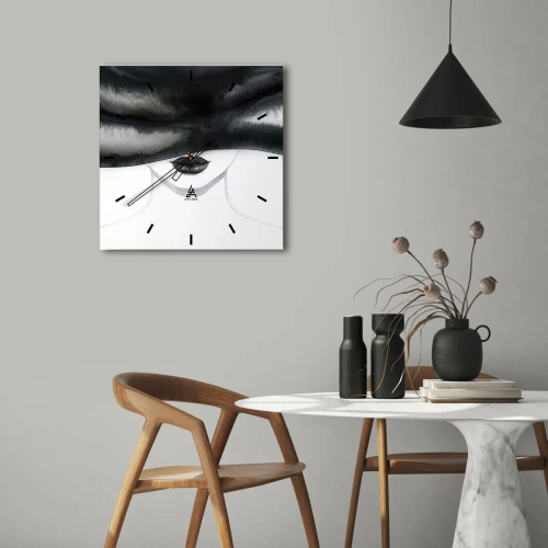 Ceas de perete - Ceas pe sticlă - Un mister senzual - 30x30 cm