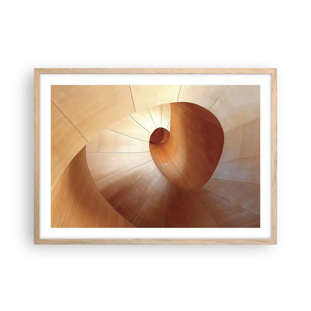 Poster în ramă de stejar deschis - Serpentină arhitecturală - 70x50 cm