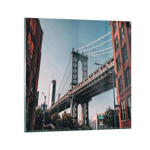 Tablou pe sticlă - În valurile orașului - 30x30 cm