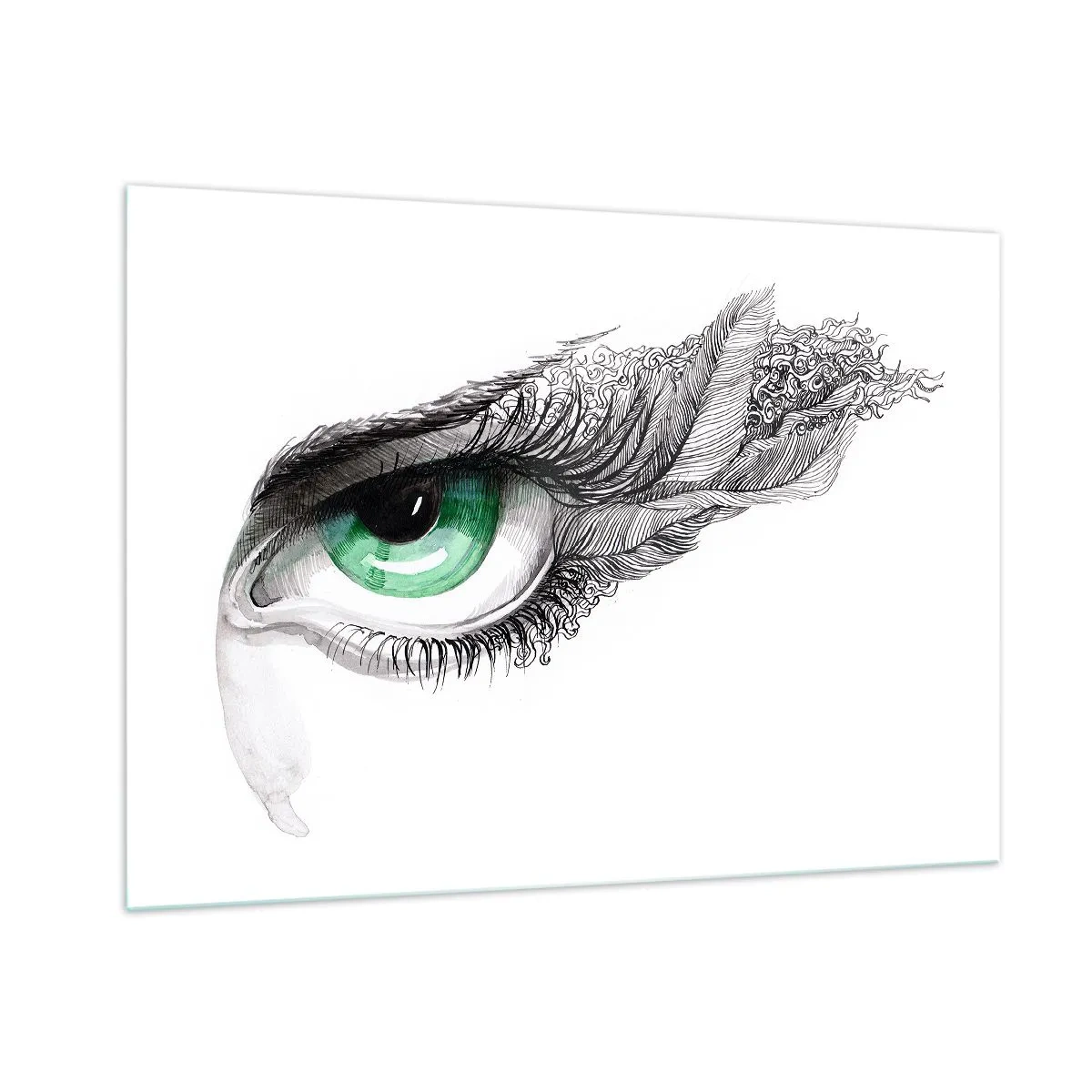 Tablou pe sticlă - Frumoasă și gata de atac - 100x70 cm