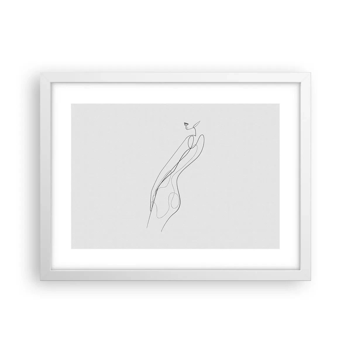 Poster în ramă albă - Abia o promisiune - 40x30 cm