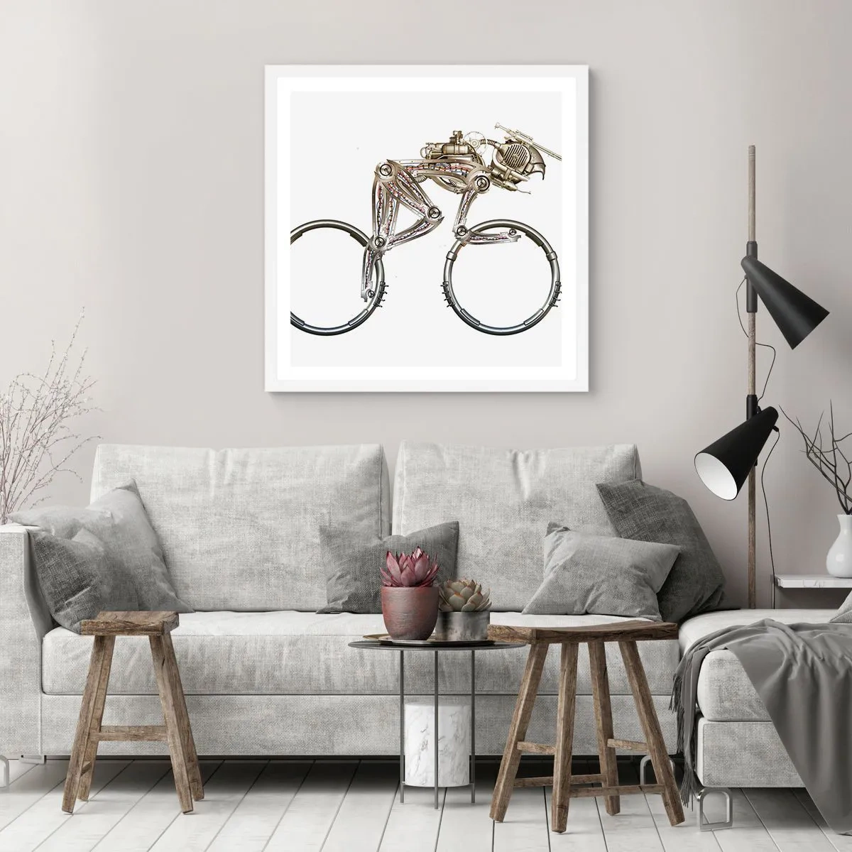 Poster în ramă albă - O mașină grozavă - 40x40 cm