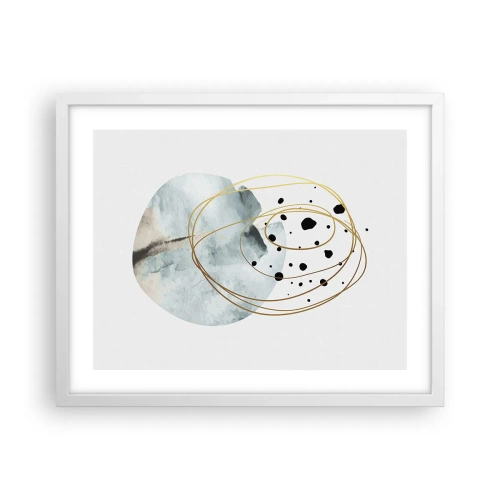 Poster în ramă albă - În îmbrățișarea spațiului - 50x40 cm