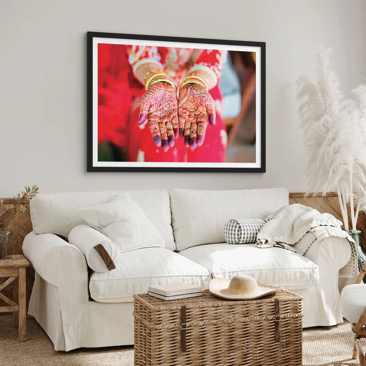 Poster în ramă neagră - Gata să prindă fericirea - 100x70 cm