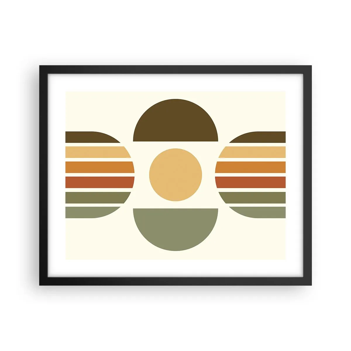 Poster în ramă neagră - În culorile pământului - 50x40 cm