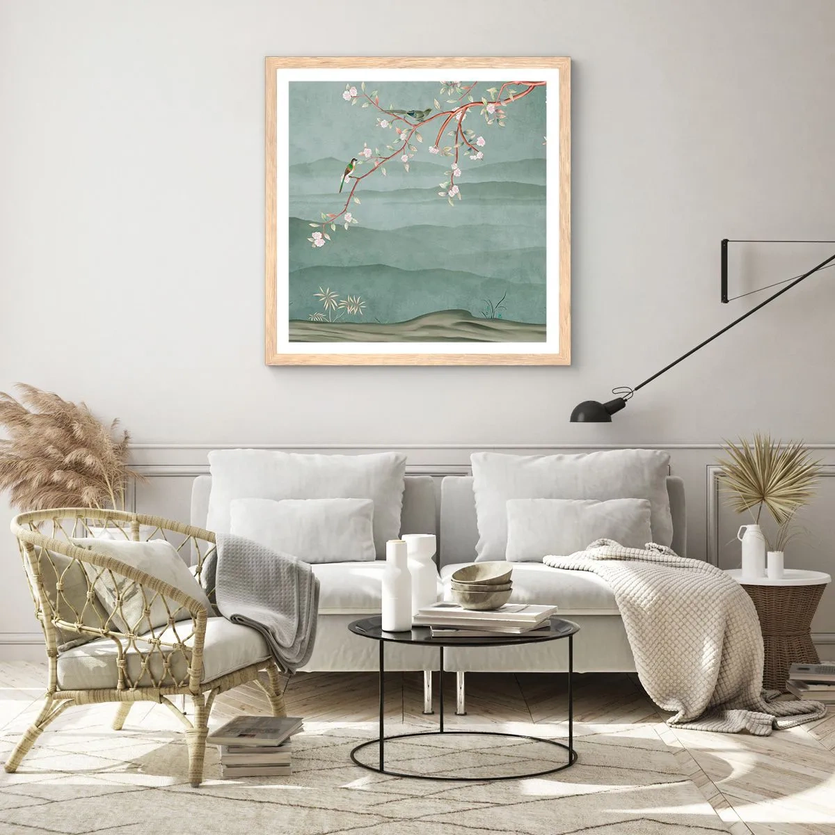 Poster în ramă de stejar deschis - Primăvara, ah, tu ești - 60x60 cm