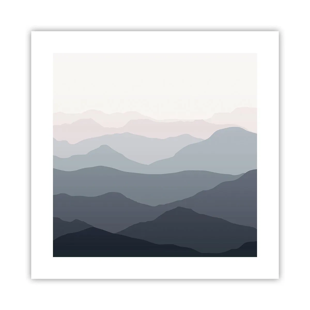 Poster - Valuri de munți - 40x40 cm