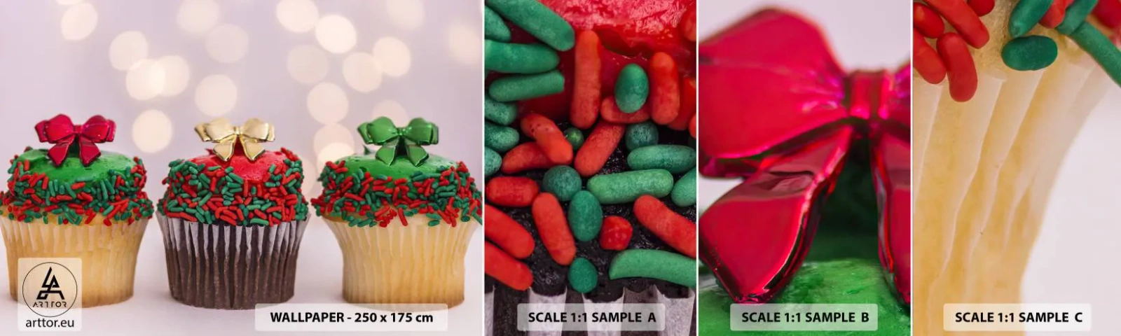 Mostră tapet autocolant Deluxe Sticker - Dulciuri la gât - Gastronomie, Cookie-uri, Briose colorate - 100x30 cm