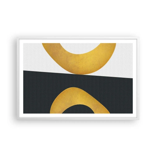 Poster în ramă albă - În primul rând: aurul - 91x61 cm