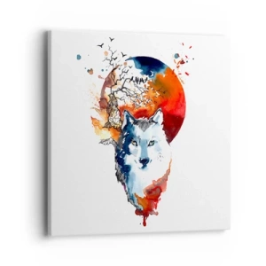 Tablou pe pânză - Bot în bot cu noaptea - 40x40 cm