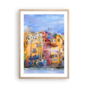 Poster în ramă de stejar deschis - Suntem împreună - 50x70 cm