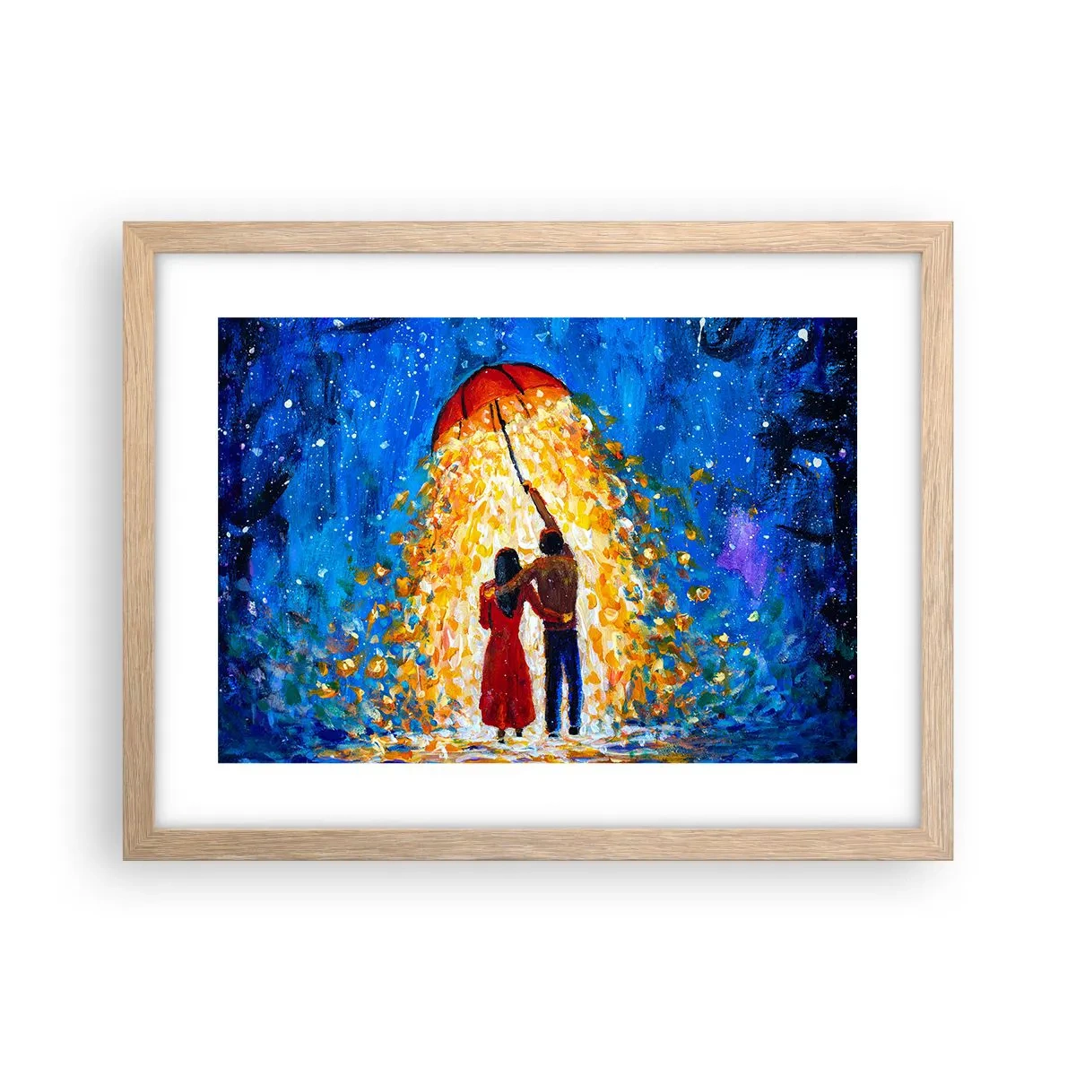 Poster în ramă de stejar deschis - Magia unei seri ploioase? - 40x30 cm