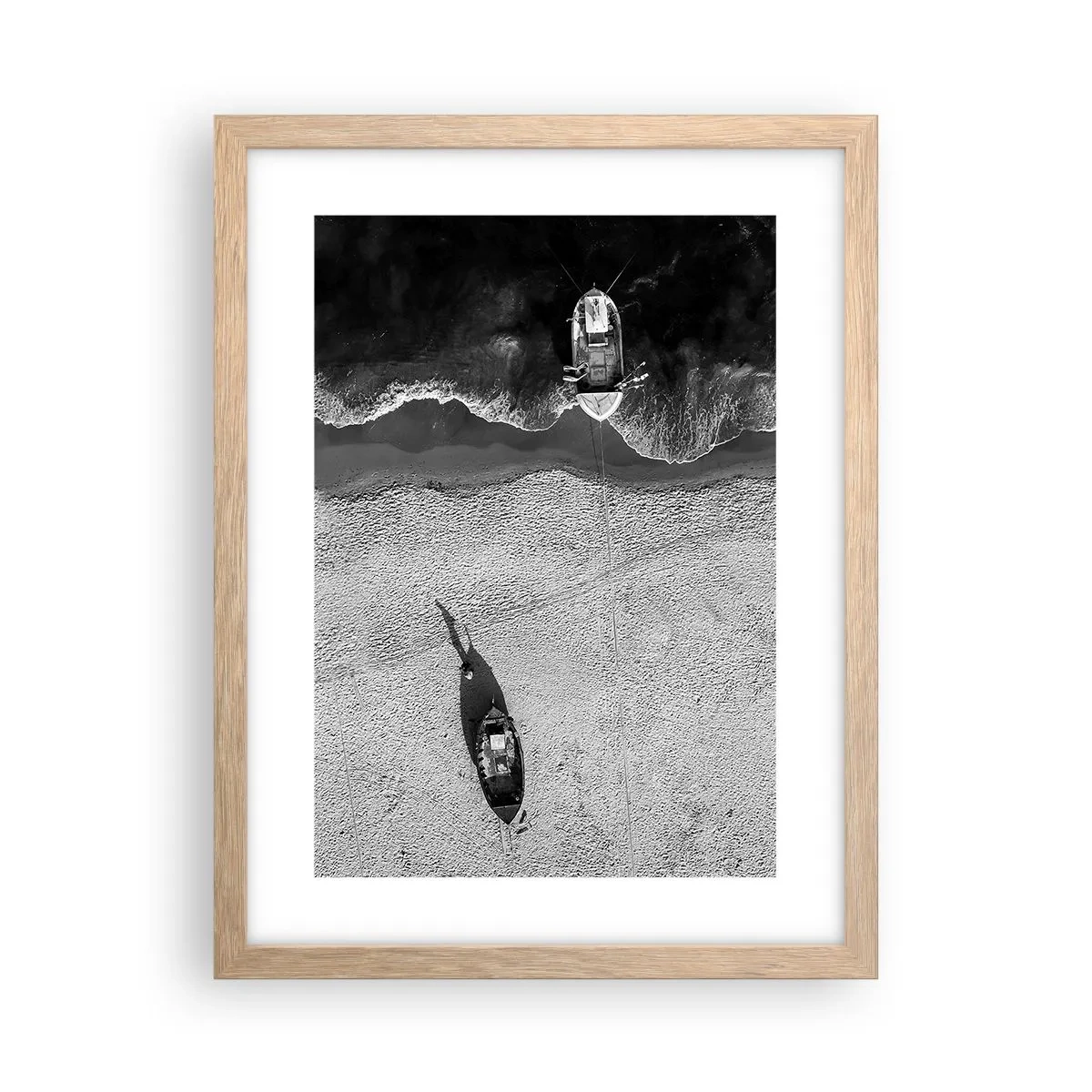Poster în ramă de stejar deschis - Tot pe țărm... - 30x40 cm