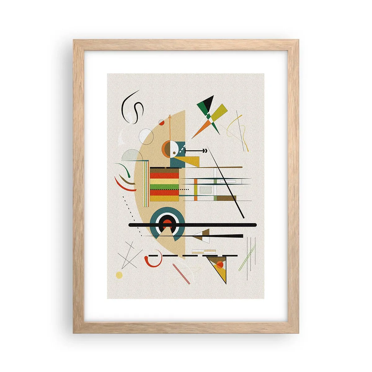 Poster în ramă de stejar deschis - Și lumea râde - 30x40 cm