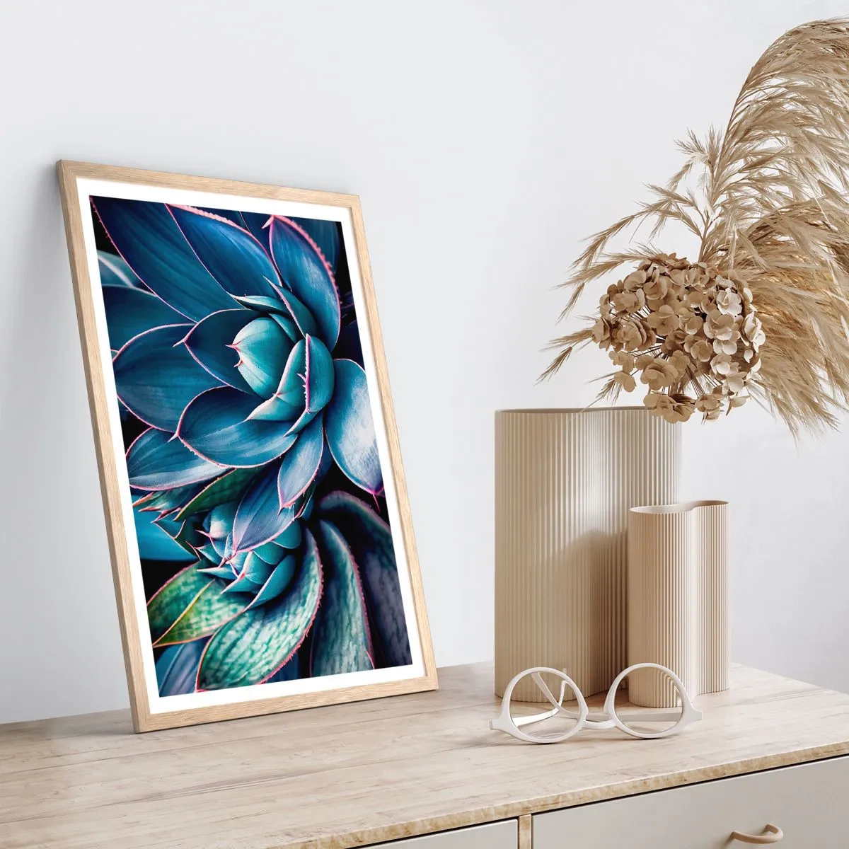 Poster în ramă de stejar deschis - Forța vitală - 70x100 cm