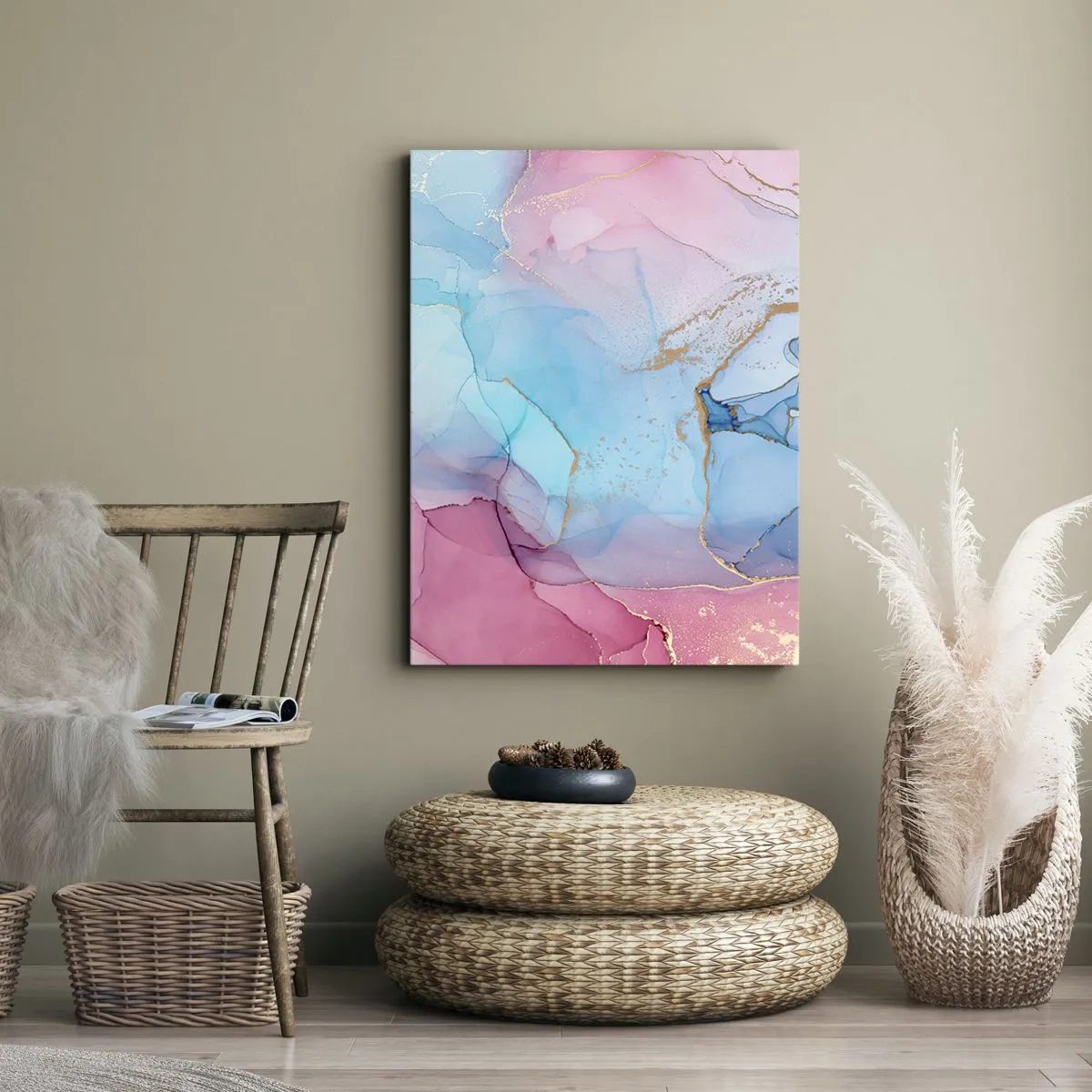 Tablou pe pânză - Întâlnire și întrepătrundere - 65x120 cm