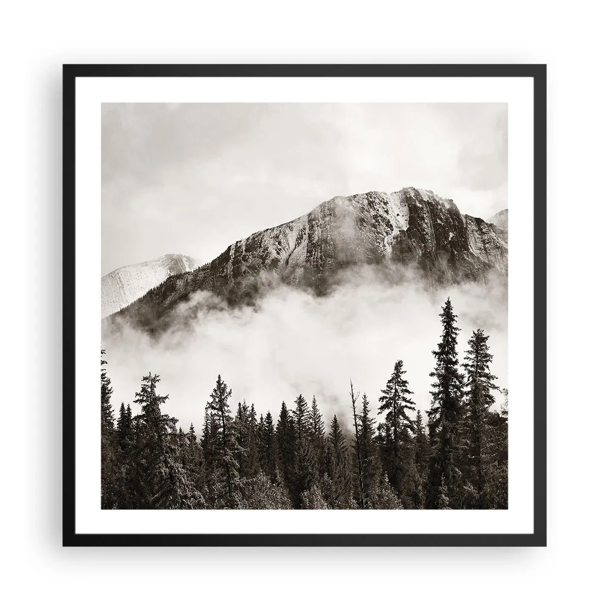 Poster în ramă neagră - Stăpânul de granit - 60x60 cm