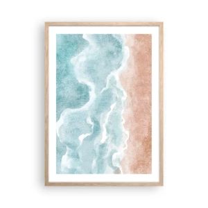 Poster în ramă de stejar deschis - Abstracția norilor - 50x70 cm