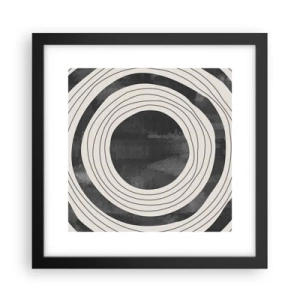 Poster în ramă neagră - Direct la subiect - 30x30 cm